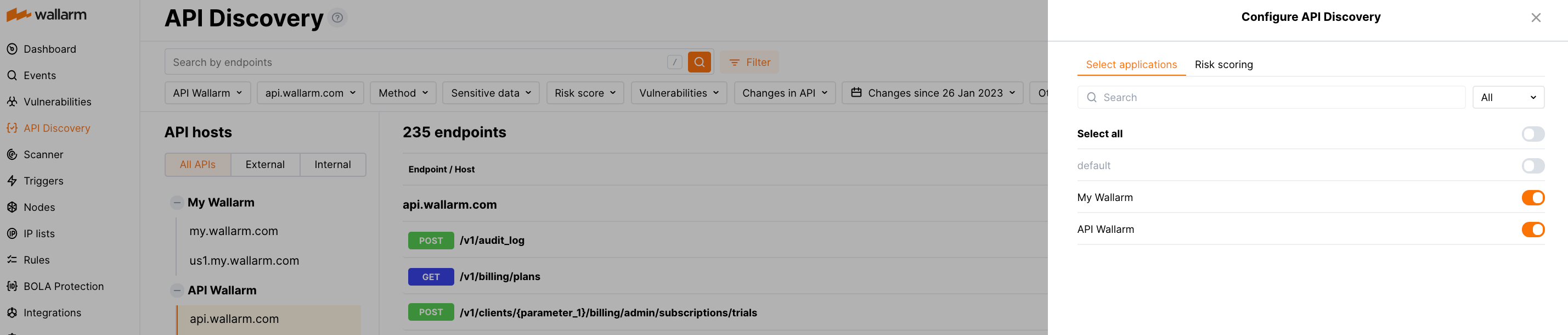 API Discovery – Settings