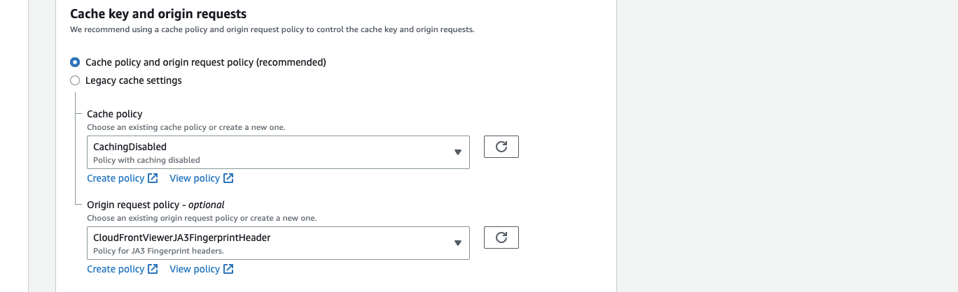 CloudFront - attach policy to distribution